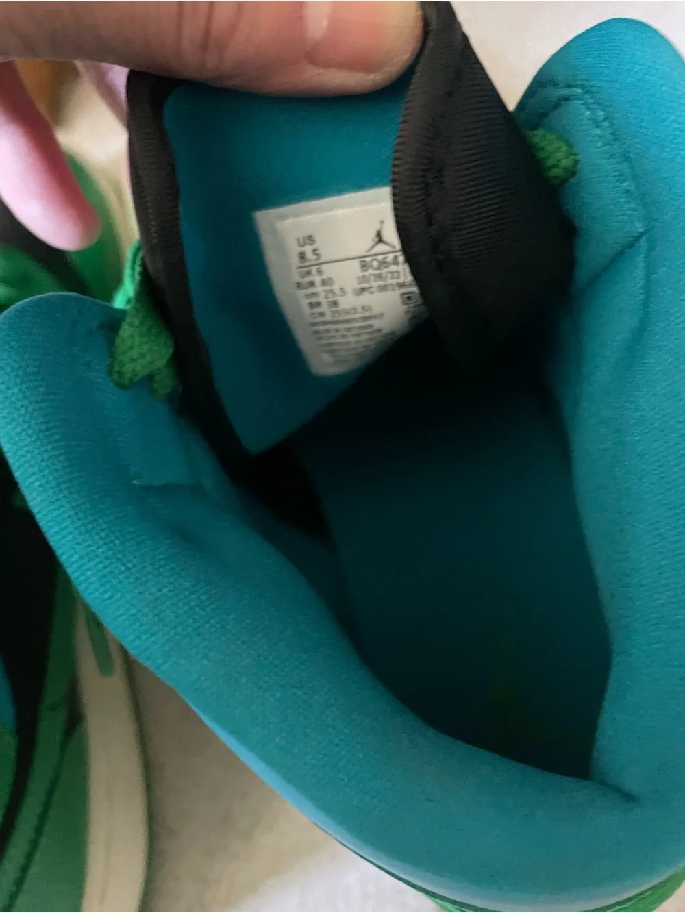 Nike Air Jordan High-Top Sneakers in Blue/Green/Black